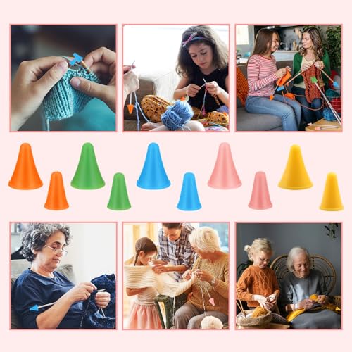 60 st Breinaalden Point Pads Multi gekleurde breinaalden Stoppers Breien Accessoires Naalden tip stoppers Cap houder voor het naaien Stitchen Weven Craft Quilting DIY Art Naaien 4