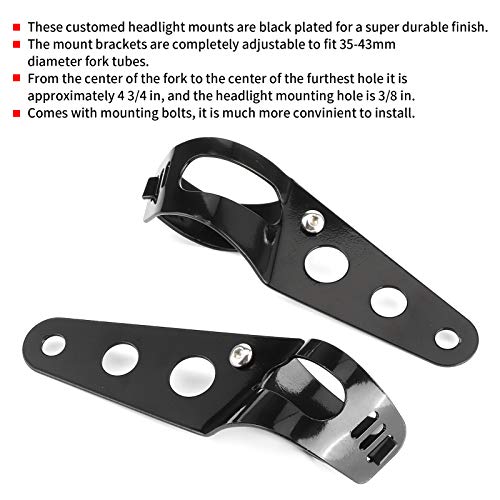 Motorfiets Koplamp Raket, motorfiets Universeel 35mm-43mm Koplamp Raket vork Koplamp houder Koplamp Raket 3