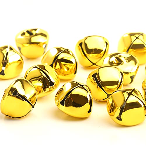 Kerstboom Decoratie 60 stuks Kerstboom Anger Bell Klemmen 30 mm voor Kerstmis, Kerstboom (Goud)