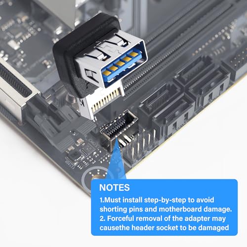 USB 3.1 Voorpaneel Header 10Gbps Type E naar USB 3.1 Moederbord Header Adapter Type-E Man naar USB Een Vrouwelijke Front Connector Converter (PH741B) 3