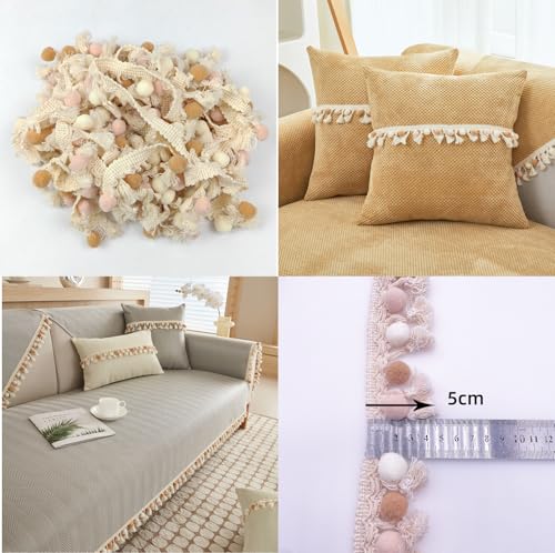 1 Yards Kleurrijke Pompom Rand voor ambachten, Decoratieve Ribbon met Pom Cuff, Pompon Band, Fringe Rand, Decoratieve Rand, Pom Hem voor Naaien, Kleurrijke