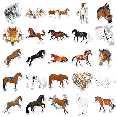 100 stuks Paard Stickers voor tieners Volwassenen Paard Paard Waterdichte Set Vinyl Set voor Auto Motorfiets Fiets Skateboard Snowboard Bagage Laptop Koffer Helm Motorfiets Motorrijwiel 4