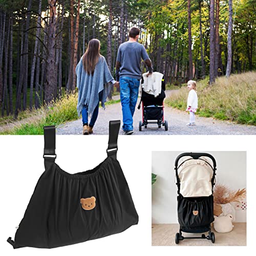 Organisator voor kinderwagentas, universele waterdichte kindertas voor kinderwagen Accessoires Grote ruimte, Compact design past op elke kinderwagen (zwart) 3
