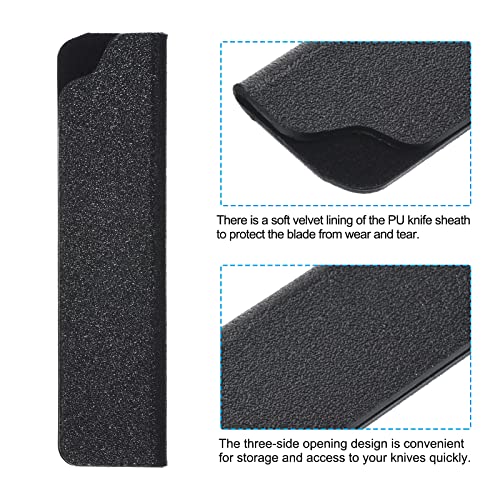 ABS mes beschermhoes voor 3,5 inch plantaardige mes 2 st messen rand bescherming mes bescherming universele mes schede voor thuis keuken zwart 4