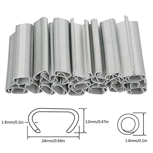 2500st Hog Rings, C-type 8mm Fence Hog Cage Ring, Sofakussen Kooi M Nagel set voor bekleding, vlees en worst behuizingen en schermen, Bungee Cords