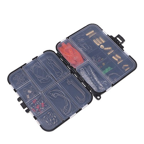 Hulpmiddel 138st Vistoebehoren Kit, Inclusief Jig Hooks, Bullet Bass Casting Sinker Gewichten, Diverse Vissen Snivels Snaps, Sinker Slides, Vislijn Kralen, Visset met Tackle Box 4