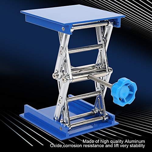 Tabellen Élévatrices de Laboratoire, Support de Plate-forme de Levage en aluminium pour labouratoire Bleu Plaqué Support de Levage de Laboratoire 100 x 100 x 40 mm (100 x 100 x 40 mm) 4
