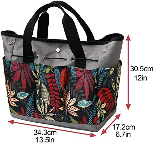 Tuingereedschap opslagzak met zakken, duurzame Oxford stof tote Bag, Garden Set voor vrouwen, Garden Tool Bag (Grey + Multicolor) 4