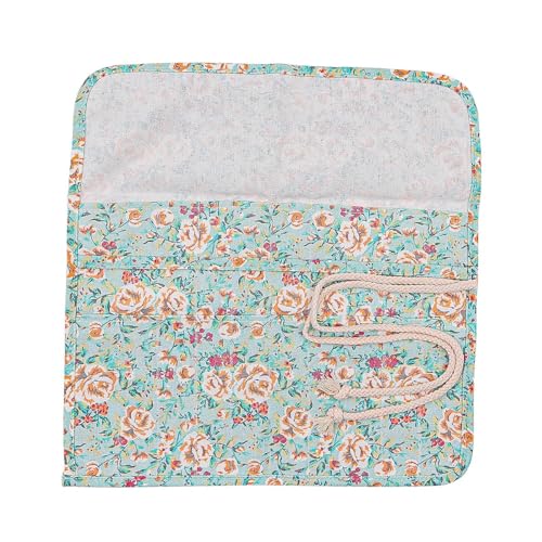 Zee grote capaciteit Canvas opslagzak voor acryl olie aquarel Gouache kunstborstel grote capaciteit borstel Tote Bag, Bloemen