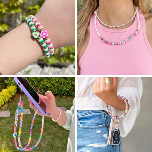 10 Strands 6mm Polymer klei kralen schijf Heishi kralen platte ronde klei spacer kralen voor sieraden maken ketting armbanden oorbellen 4