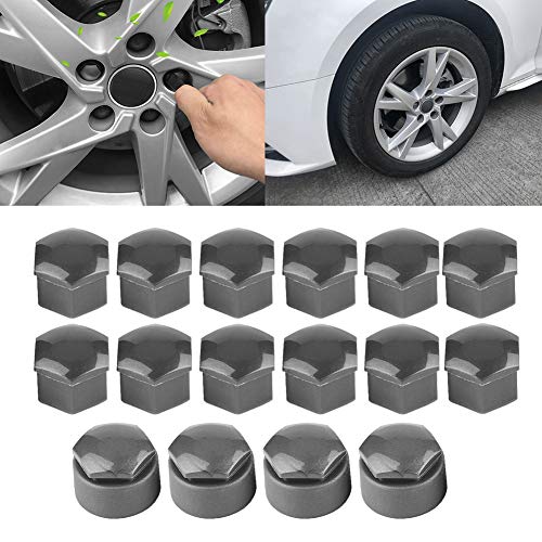 20Stuks Wheel Nut Cover Caps, 17mm Anti-diefstal wiel Nut Rim Cover Car Wheel Hub Schroef Cover Cap (Grijs) 4