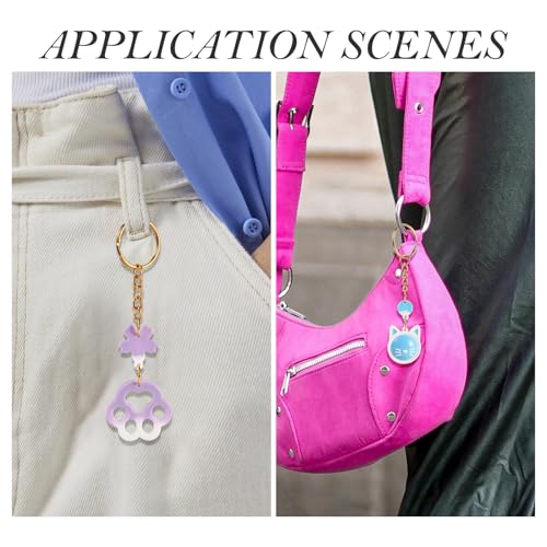 Set van 2 Siliconen Honden Paw Prints en Cat Nitter mallen met Open Ringen voor het maken van UV Epoxy Resin sieraden 5