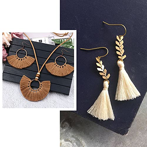 25m Fringe Tassels Trim, 1 inch Fiber Lace Trim Fringe geborduurd Ribbon Linnen voor kleding bruiloft gordijnen jurk Lampenschade Home Decoraties 5