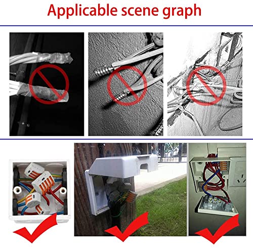 Elektrische Terminalblokken, snelle elektrische connectoren, 2 poorten Compacte Wire Connector, Lever Nut Kabel Connector, Spring Connector Terminal Blok (33PCS) 5