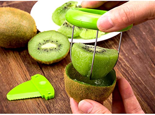 Kiwi roestvrij staal groenteschil fruit gepitte peeler keuken en 2 stuks Willekeurige kleur Snail Shape Siliconen Hangende theezak houder 4