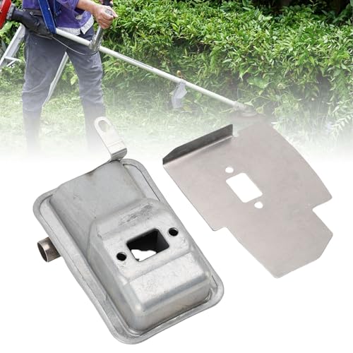 Trimmer Uitlaatdemper Stalen Uitlaatdemper met Schilddeflector voor 143RII G35L G45 Trimmers Duurzame Slijtvaste Prestaties