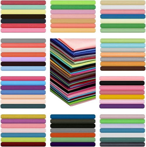 70 stuks DIY patchwork stof, 25.2cm, bedrukte stof, patchwork, katoen bedrukte vierkante patch, gebruikt voor DIY ambachten (plain stof combinatie)