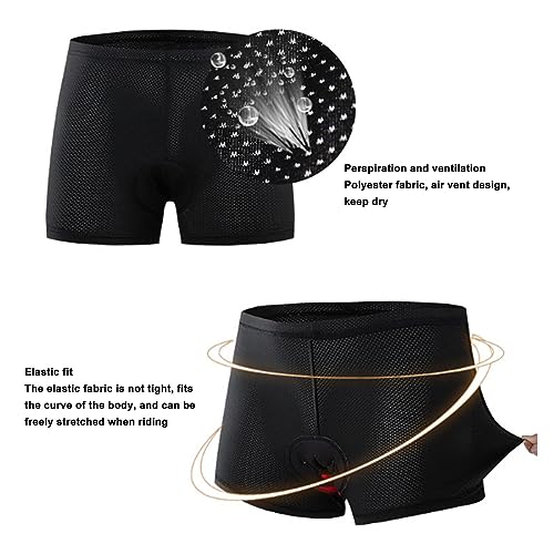 Fietsen Shorts Fietsen Ondergoed Fietsen Ondergoed 3D Siliconen Gewatteerde Ademende Quick-Drying Mountain Bike Shorts Voering voor Mannen Vrouwen Zwart