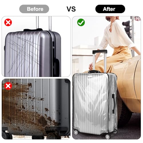 Kofferhoes 30 Inch, Koffer Beschermhoes Transparant, Beschermkoffers voor Koffers, Kofferhoes PVC, Reiskoffer Beschermhoes, Waterdicht en Stofdicht, voor thuis 5