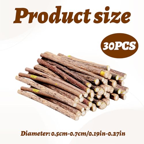 Matatabi Sticks, 30 stuks Catnip Sticks, Natural Cat Sticks, Cat Sticks, Cat Tooth Care en Tegen Mond Odor, Grinding Teeth (diameter 5-7 mm)