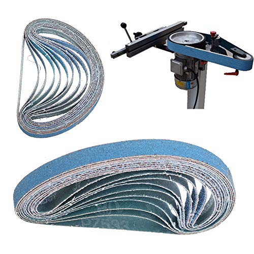 Schuurriemen Power Tool Sander Schuurriemen Metaal Slijpen Schuurriemen voor Power Tool Sander - Pak van 10 stuks 60Grits Blauw 3