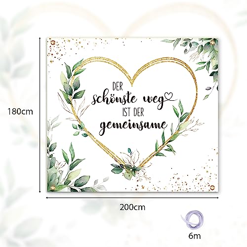 Bruiloft hart voor het uitsnijden van groen, 200 x 180 cm, bruiloft blad met 2 schaar, hoge kwaliteit Bed Sheet, bruiloft, burgerlijk register, bruiloft spel voor het huwelijk paar, bruiloft geschenk voor bruiloft