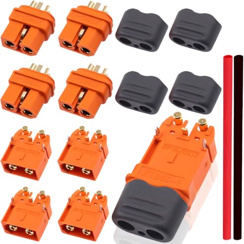 10st XT60I Connector XT60I-PW Man Plug Adapter XT60I Plug Vrouw met Sheath Housing Connector voor RC Lipo Battery Charger FPV Drone