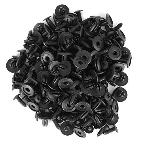 100 st. Auto Plastic Rivets 6mm Hole Slide Fastener Mudguard Bumper Push Pin Clip AP