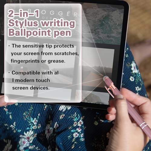 4 stukken balpen rose goud, balpen roze balpen hoge kwaliteit balpen mooie balpen met stylus tip rose goud 1mm zwarte inkt 4