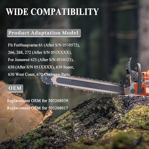 Koppeling Drum w/3 Sprocket Rand voor Husqvarna 61 266 268 272 Jonsered 625 630 670 3