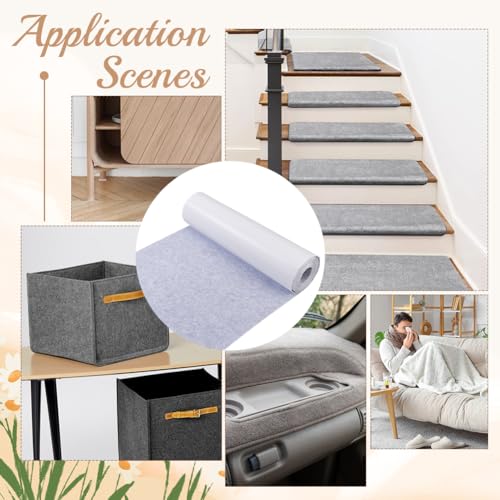 3m Zelfklevende Viltstof, 40cm brede vilten lade Invoegen voor het verwijderen en Stikken, Vilt platen voor sieraden doos, Vilt invoegen, Festival decoraties, Foto Frame, Behang, Grijs 5