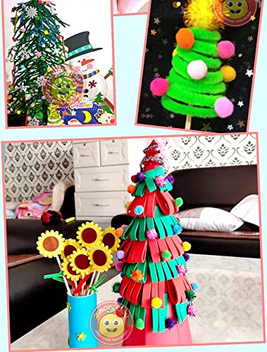 25mm ca. 36 stuks kleurrijke mini pompons voor het maken van vilten ballen kleurrijke pompon ballen kleine pompons pluizige pluche ballen voor het versieren van decoreren naaien DIY creatieve ambachten, oranje 3