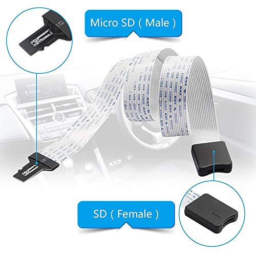 Adapter Extender Cable, 25cm SD Card Extension Kabel Extender Adapter Flexibele Cord Man naar TF Flash geheugenkaart Kit 3
