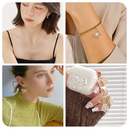 36 stuks legende strass vlinder hangers gouden vlinder bengelen bedels sprankelende strass insect hanger voor doe-het-zelf ketting oorbel sieraden maken, Stras 3