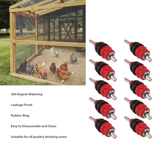 10 st Water Tepels, Automatische Kip Water Tepel, 360 graden Kippen Drinkwater Kippen Eend Water Voeder Tepels Fokapparatuur 3