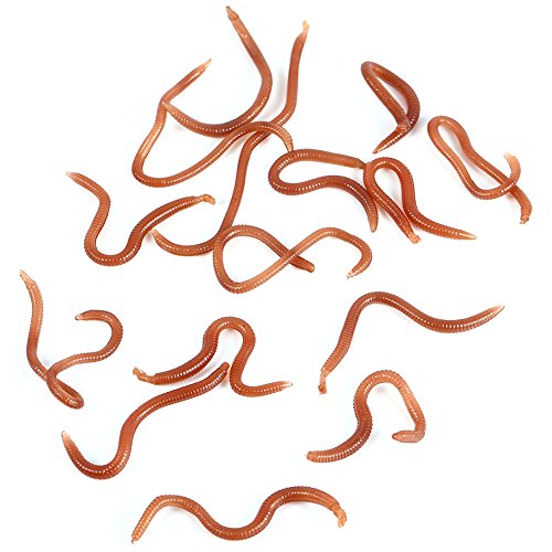 Perch, nep vissen Wormen, Lobwormen voor het vissen, nep voor vissen, visgerei,Vissen Plastic Wormen 10cm gevormd Fishy geur zacht vissen Lure Bait met doos voor 3