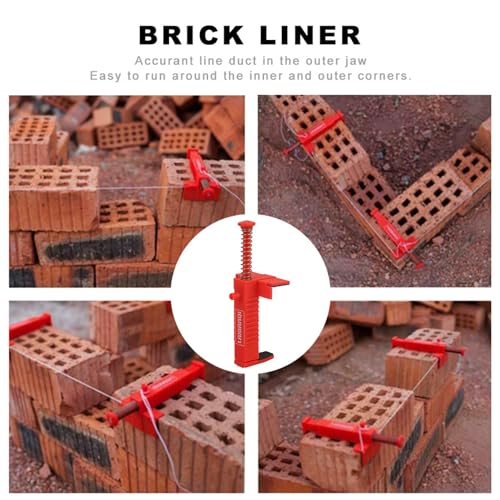 2 st. Brick Liner Runner Wire Lade Masonry Tool Fixer voor gebouwstructuren(Rood)