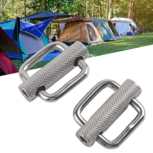 2 Stuk Slide Gesp, 316 Roestvrij staal Rechthoekig Verstelbare Knurled Roller Belt Buckles voor Webbing, Buckle Belts, Hondenhalsbanden, Nylon Webbing, Camping Straps(25mm) 5
