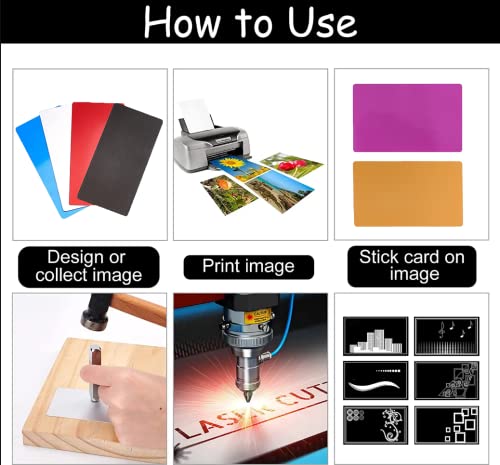 50 st Dikke 0,22mm Sublimatie Metaalbedrijf Kaarten Lege Inkjet Printbare Kaart Waterdichte Aluminium ID-kaart Business Card Geen spaander voor Printer(BLACK) 5