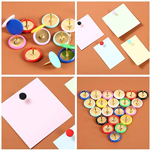 Push Pins tekening Pins Push Pins Kaart Tacks Tekenspelden, met Plastic hoofden en stalen stippen voor Cork Board Decoratieve kennisgeving Board Office Card 100 stuks (10x10mm) 3