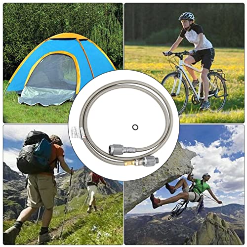 Gasslang Propane Adapter slang gas fornuis uitbreiding Buis Camping Stove uitbreiding Buis Roestvrij staal Gas uitbreiding Buis Propane slang Adapter 4