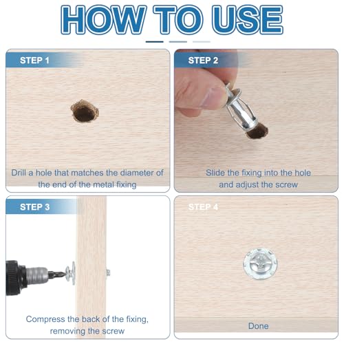 Uitbreiding Schroefmoeren M5, 10 st. Jack Groove Carbon Steel Petal Shape Rivets Plug-in Noten Holle Wand bevestigen elementen Thin Soft Wall Iron Scale 5