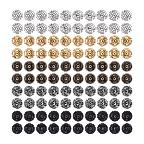 Mini Snap Buttons, Roestpreventie 100st Mini metaal snap knoppen lichtgewicht voor broeken