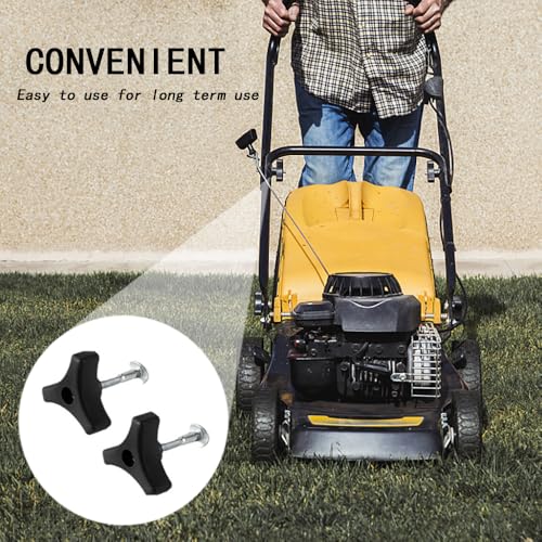 4 st. Gazonmaaier Handle Knobs Nut Bolt, Universal Plastic Lawn Mower Wing Nut en Triple Hoek maaier handvat Bolts grasmaaier onderdelen en accessoires voor de meeste 5