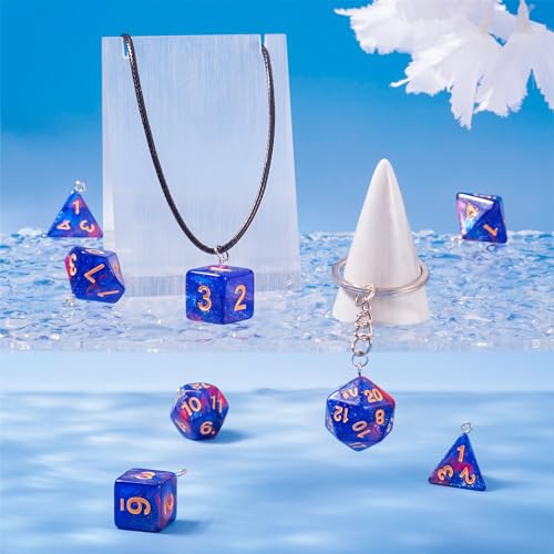 D20 Dice Charms Acryl aantal hangers Facet 20 zijde polyhedral Dobbelstenen Charms Kralen voor doe-het-zelf sieraden Keychain ambachten maken, Hars, Hars