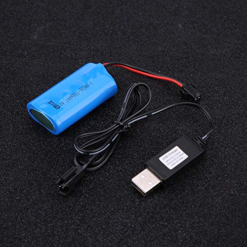 7.4V 500mAh oplaadbare batterij, oplaadbare Lithium Ion Polymer Batterij met USB-kabel Ontworpen voor WPL Crawler Militaire RC-auto 5