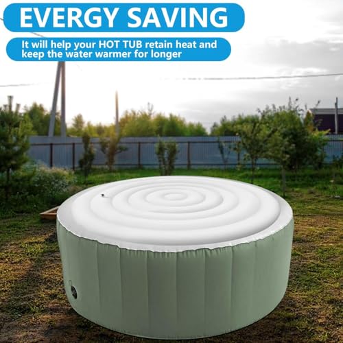 Ronde opblaasbare jacuzzi deksel Opvouwbare energie besparen deksel voor opblaasbare buiten hot tubs 4.5Ft 5