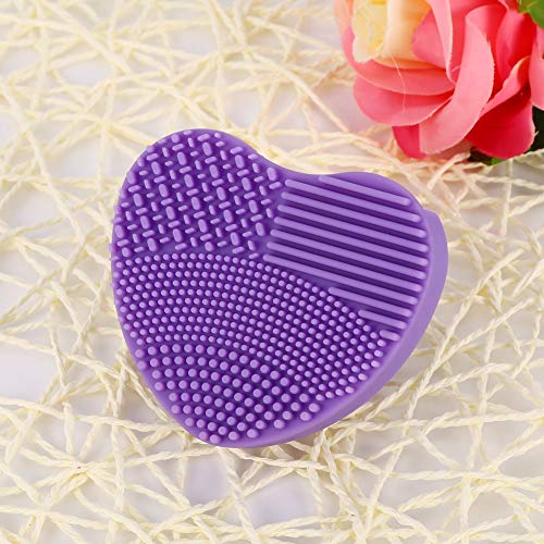 7 kleuren Make-up borstel reiniger, Beauty en Care Kits, Siliconen Hart Handschoen voor het reinigen van Cosmetic Plank, Wasmachine, 01