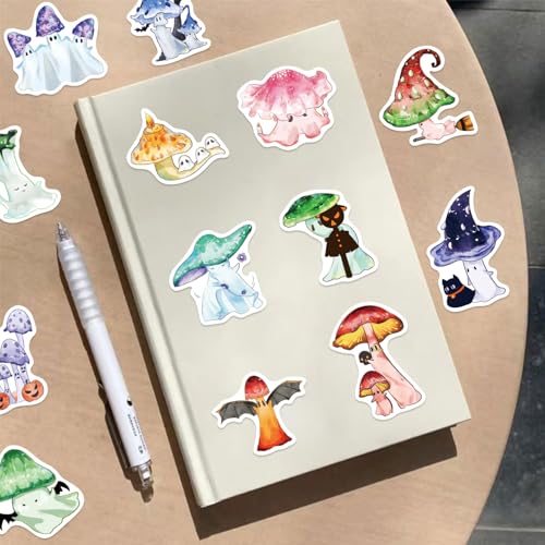 Mushroom Stickers voor tieners Volwassenen 50 Pieces Mushroom Vinyl Sticker Set Auto Motorfiets Fiets Skateboard Snowboard Bagage Laptop Koffer Helm Motorfiets Computer 3