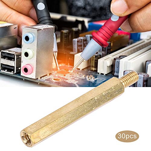 Hex Standoffs, Copper Standoffs, Brass Standoffs, M3 Single Head Hex Nuts, Spacer Spacer Screw Nut Assortiment Kit voor PCB (M3*30) 4